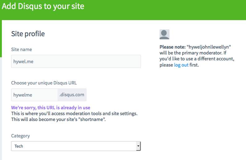 Add Disqus to your site